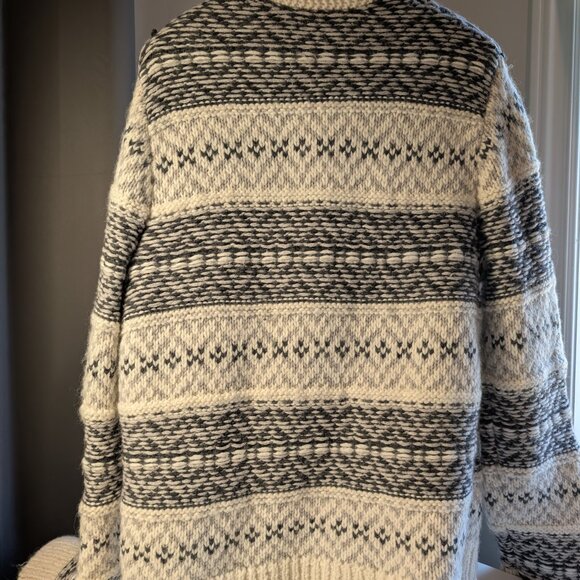 Gap Chunky Knit Zip Up Heavy Warm Alpaca Wool Long Sleeve Sweater, NWOT - Picture 6 of 6
